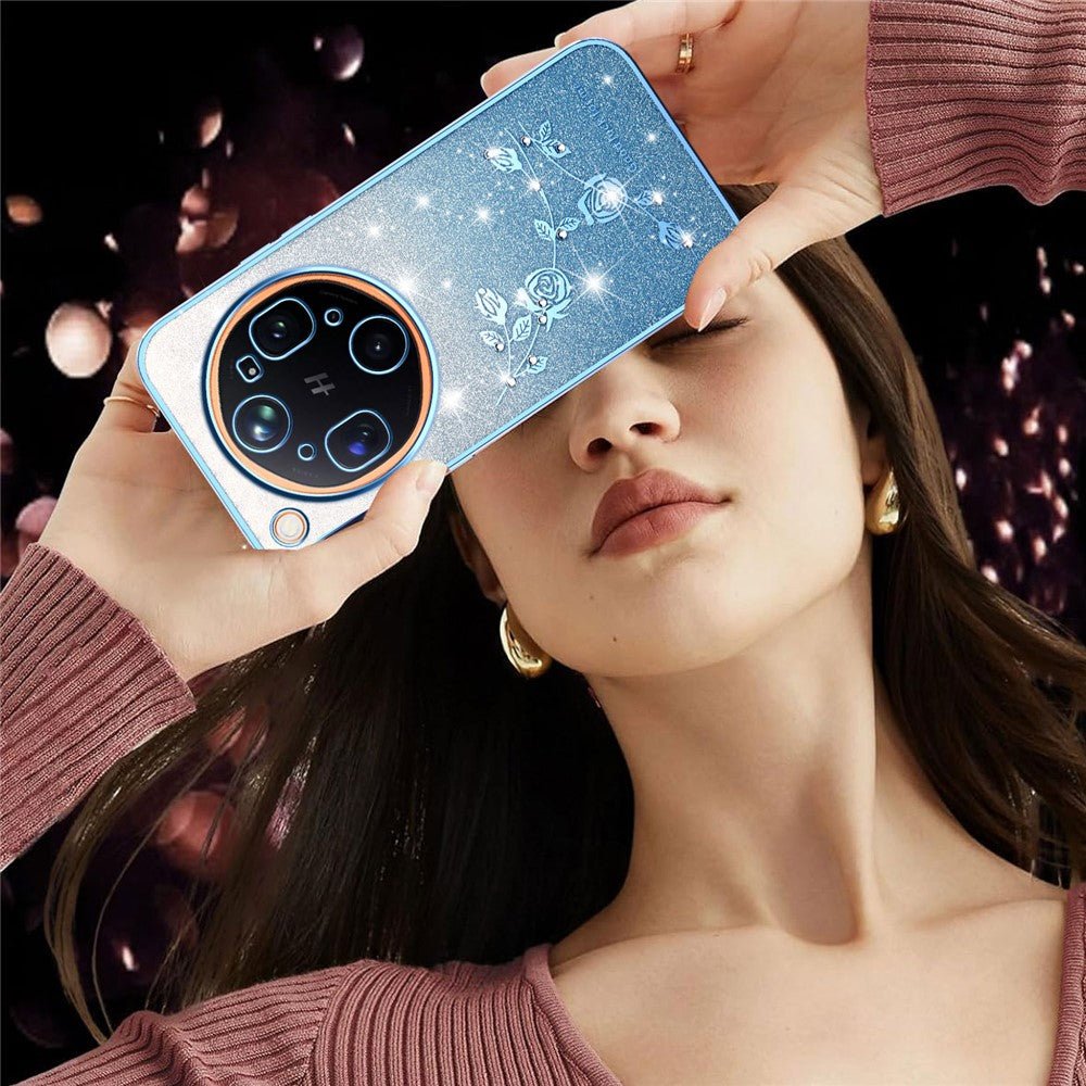 KADEM For Oppo Find X9 Ultra 5G Phone Case Flower TPU Flexible Gradient Phone Cover
