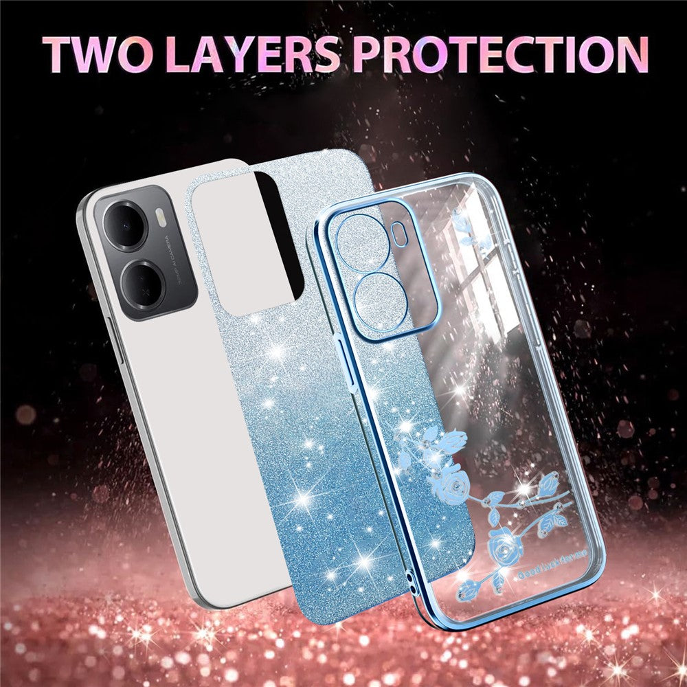 KADEM For Xiaomi Redmi 15a 5G Phone Case Flower TPU Flexible Gradient Phone Cover