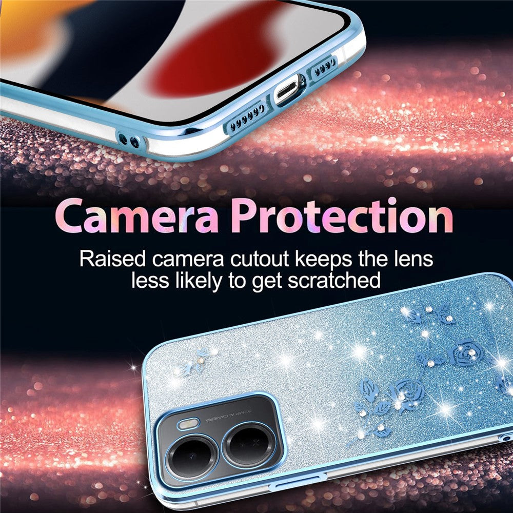 KADEM For Xiaomi Redmi 15a 5G Phone Case Flower TPU Flexible Gradient Phone Cover