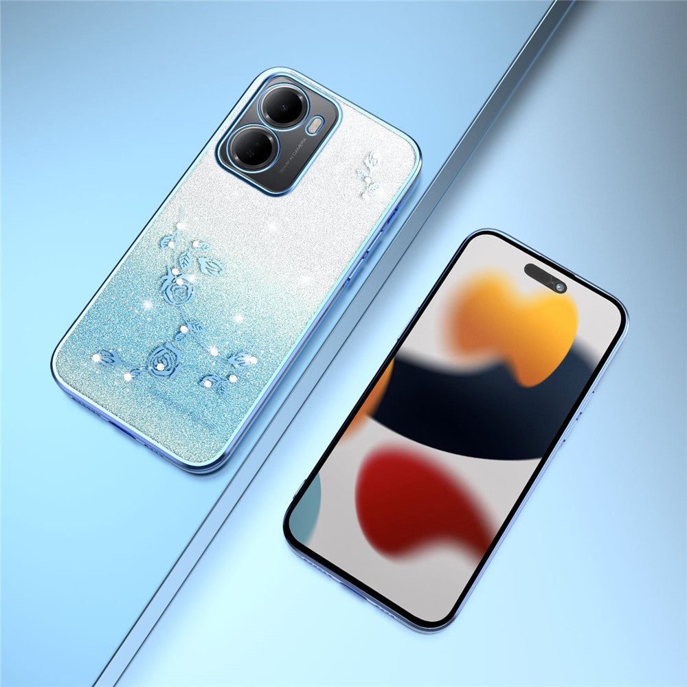 KADEM For Xiaomi Redmi 15a 5G Phone Case Flower TPU Flexible Gradient Phone Cover