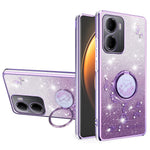 KADEM För Xiaomi Redmi 15a 5G mobilskal Ringstativ TPU Blommor mobilskal Gradient Glitter