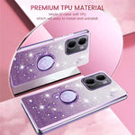 KADEM För Xiaomi Redmi 15a 5G mobilskal Ringstativ TPU Blommor mobilskal Gradient Glitter