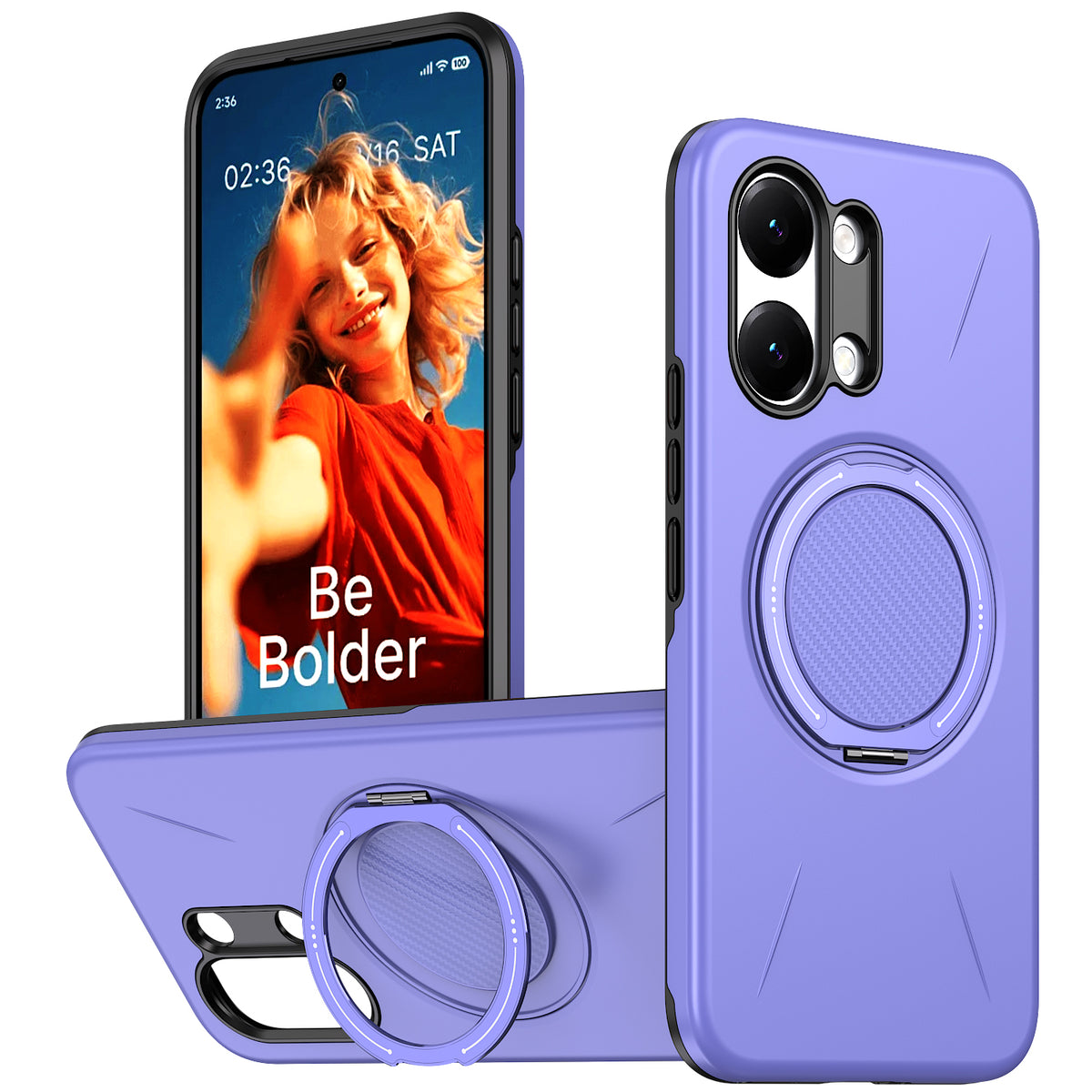 For Xiaomi Poco X8 Pro Max 5G / Xiaomi Redmi Turbo 5 Max 5G Magnetic Case Rotating Kickstand TPU + PC Phone Cover