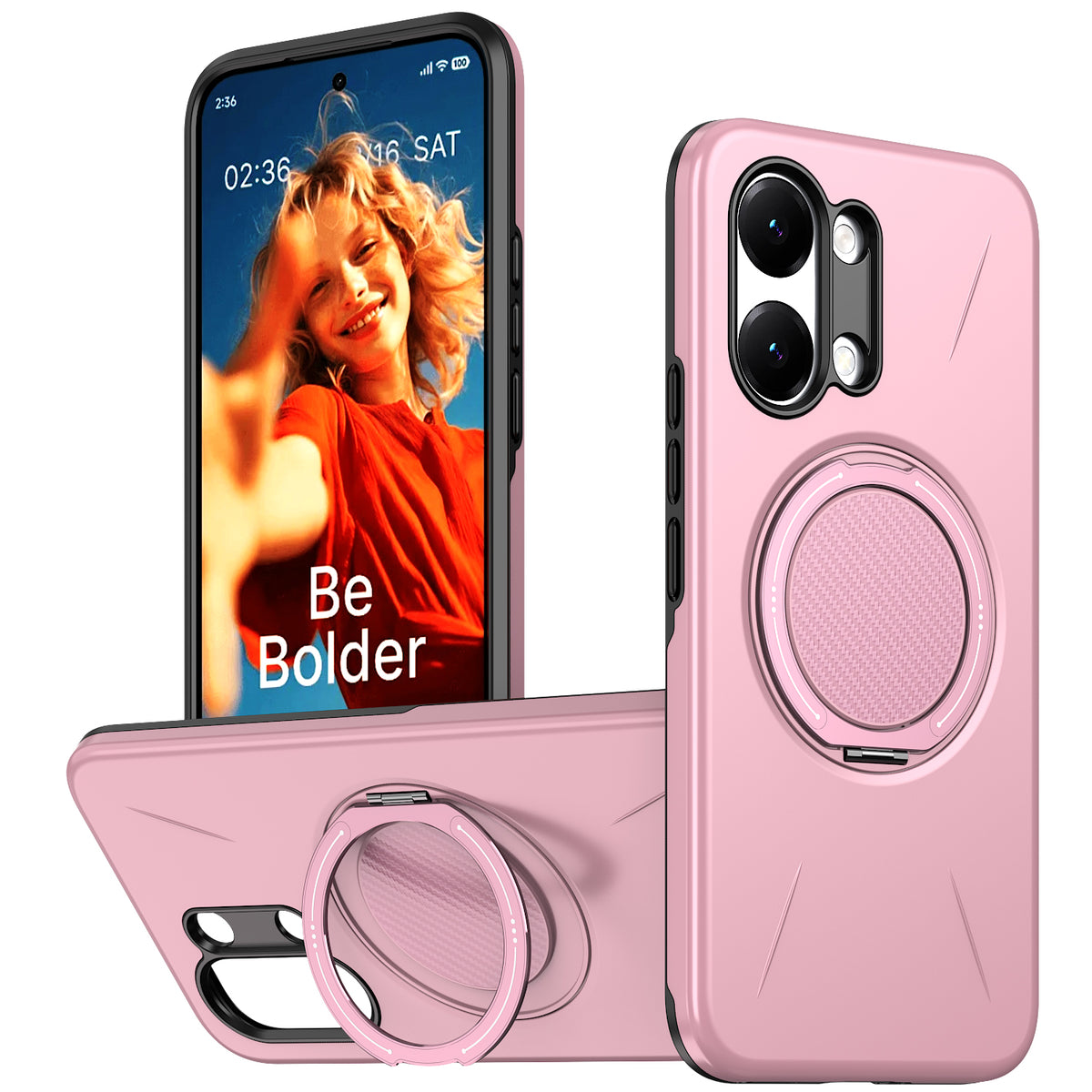 For Xiaomi Poco X8 Pro Max 5G / Xiaomi Redmi Turbo 5 Max 5G Magnetic Case Rotating Kickstand TPU + PC Phone Cover