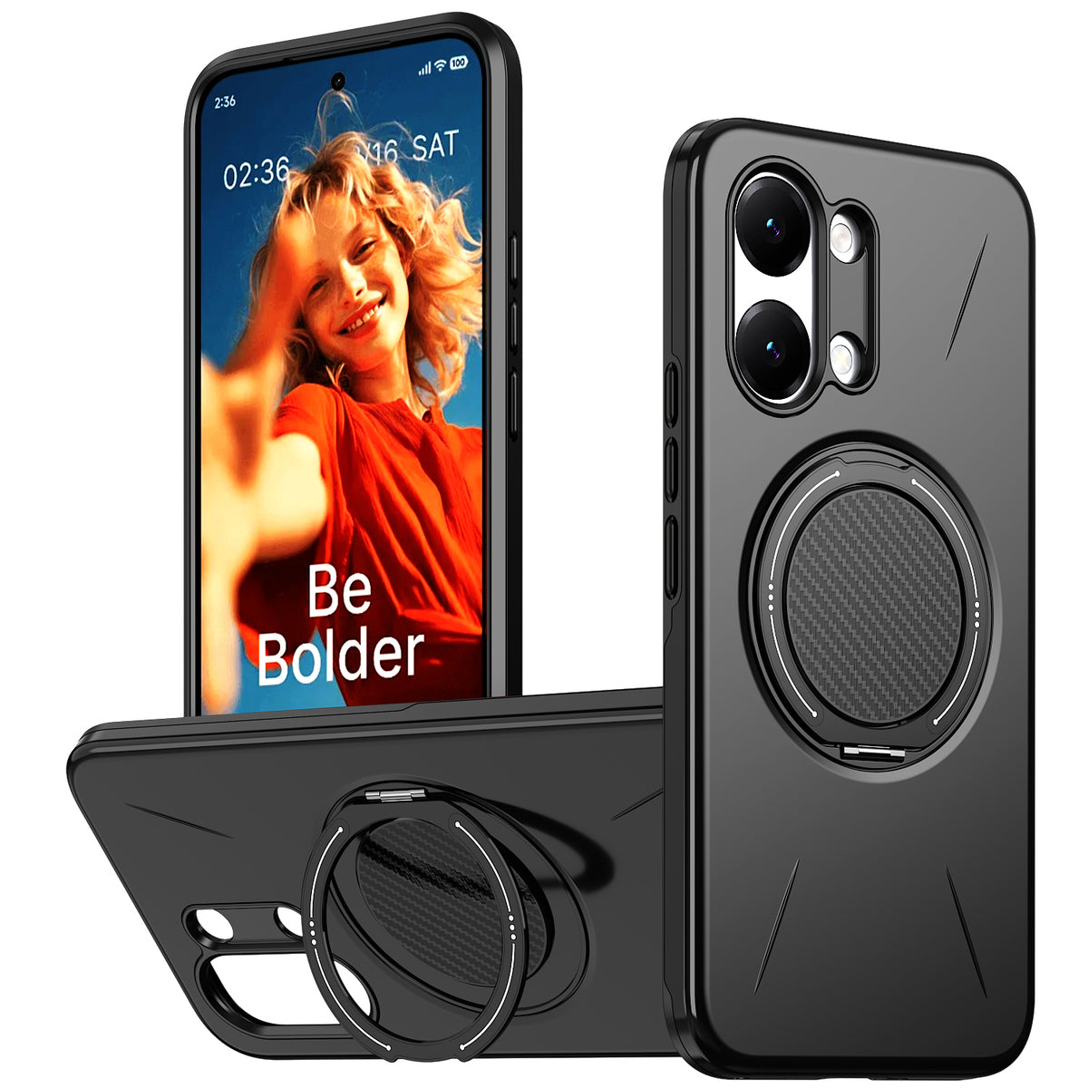 For Xiaomi Poco X8 Pro Max 5G / Xiaomi Redmi Turbo 5 Max 5G Magnetic Case Rotating Kickstand TPU + PC Phone Cover