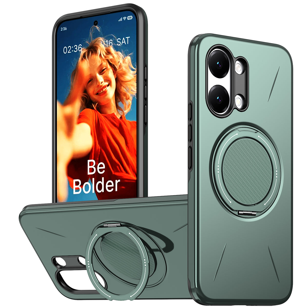 For Xiaomi Poco X8 Pro Max 5G / Xiaomi Redmi Turbo 5 Max 5G Magnetic Case Rotating Kickstand TPU + PC Phone Cover