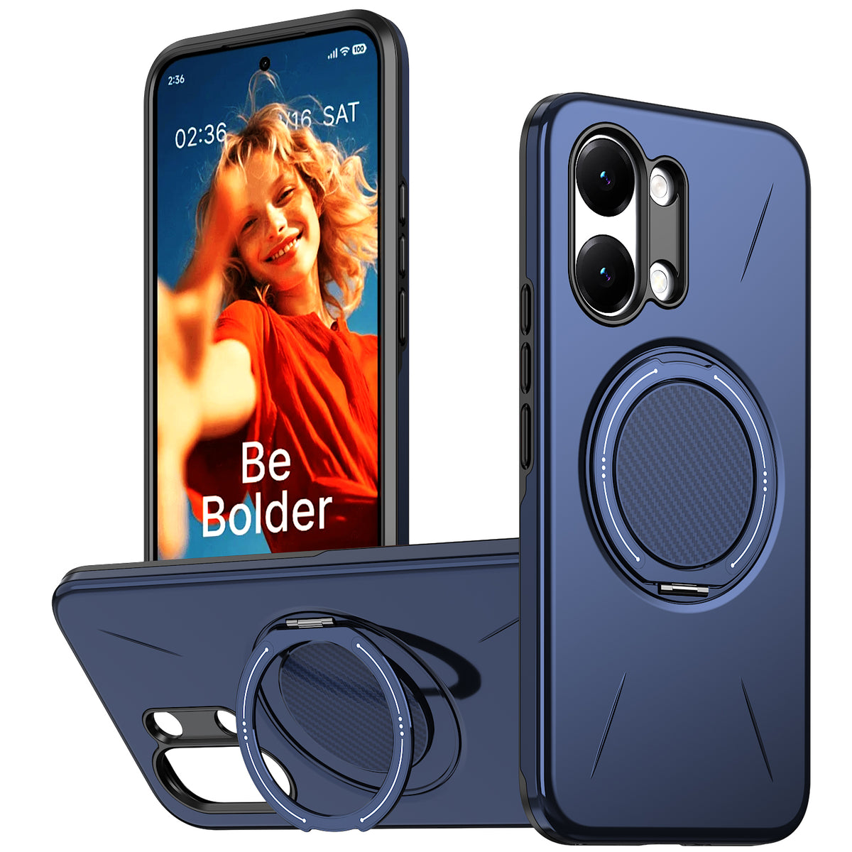 For Xiaomi Poco X8 Pro Max 5G / Xiaomi Redmi Turbo 5 Max 5G Magnetic Case Rotating Kickstand TPU + PC Phone Cover