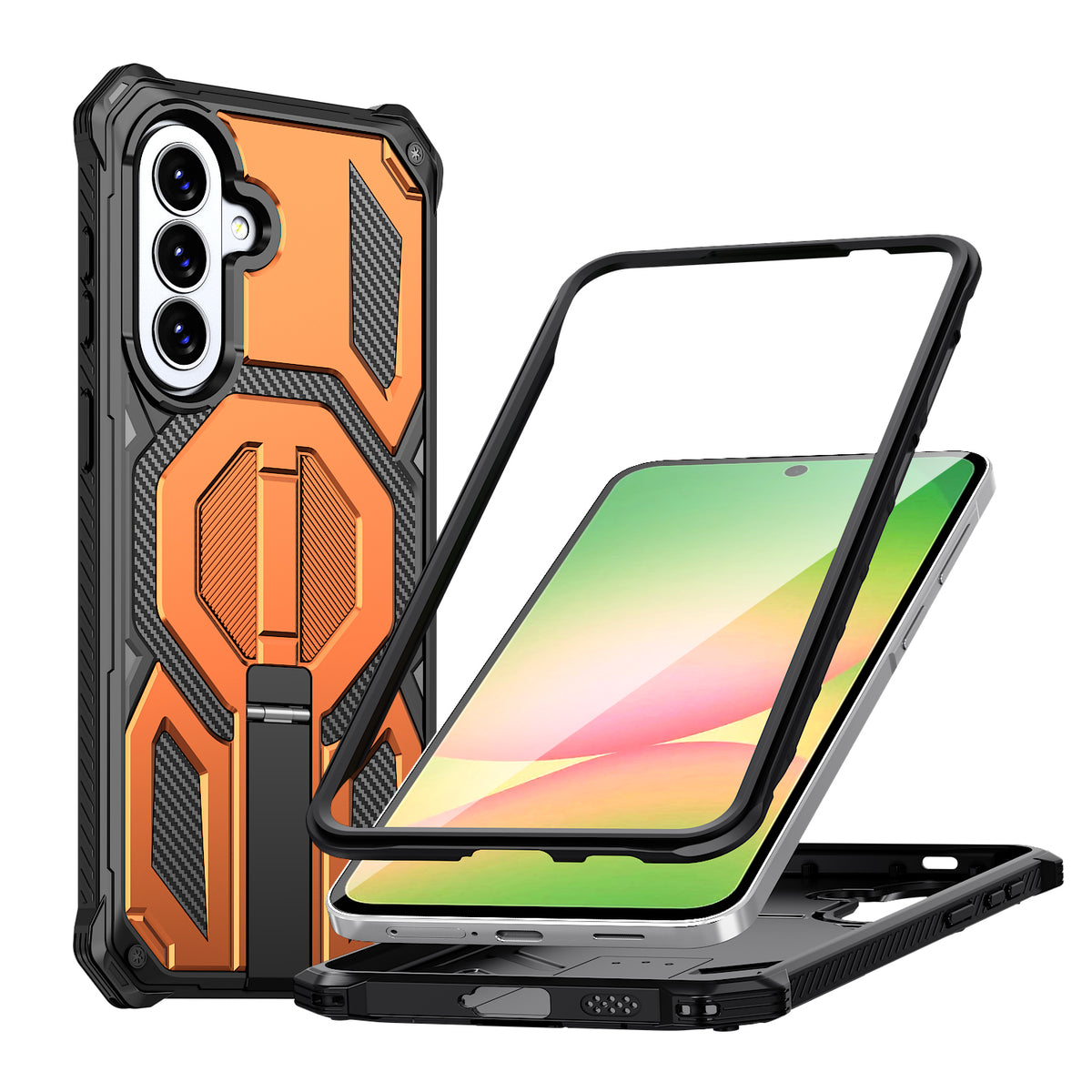 Samsung Galaxy A27 5G / Galaxy A36 5G / Galaxy A56 5G / Galaxy A37 5G magnetisk TPU + PC-stativcover til mobil, faldsikring