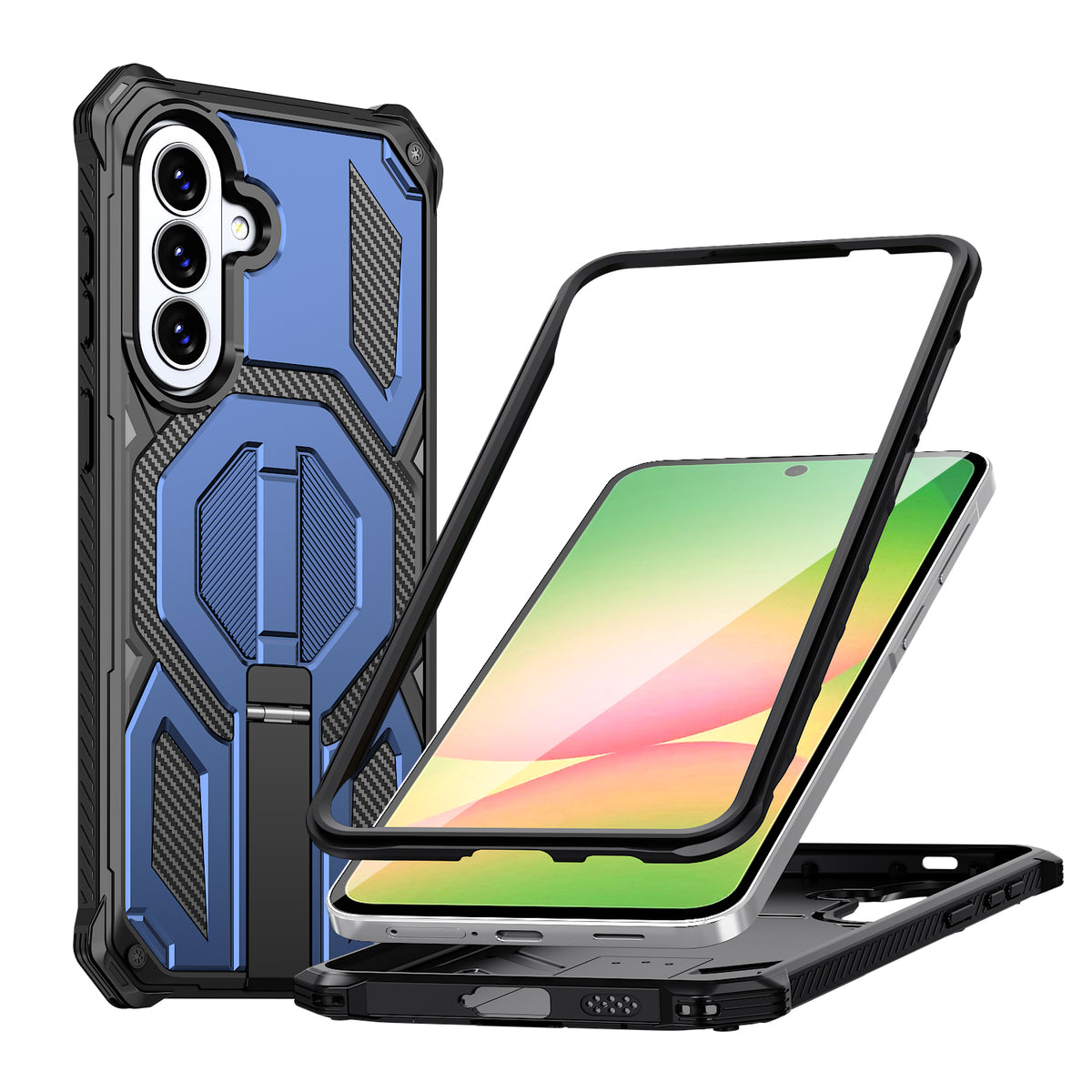 Samsung Galaxy A27 5G / Galaxy A36 5G / Galaxy A56 5G / Galaxy A37 5G magnetisk TPU + PC-stativcover til mobil, faldsikring