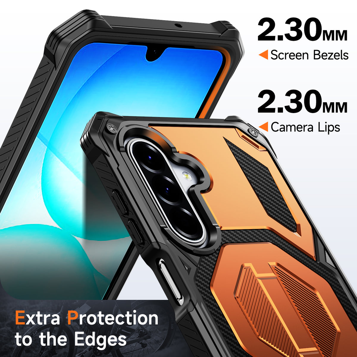 Samsung Galaxy A17 4G / Galaxy A16 5G / Galaxy A16 4G / Galaxy A26 5G / Galaxy A17 5G magnetisk TPU + PC-mobilcover med stativ og stødabsorbering