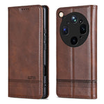 AZNS For Oppo Find X9 Ultra 5G Case Cowhide Texture PU Leather Wallet Phone Cover
