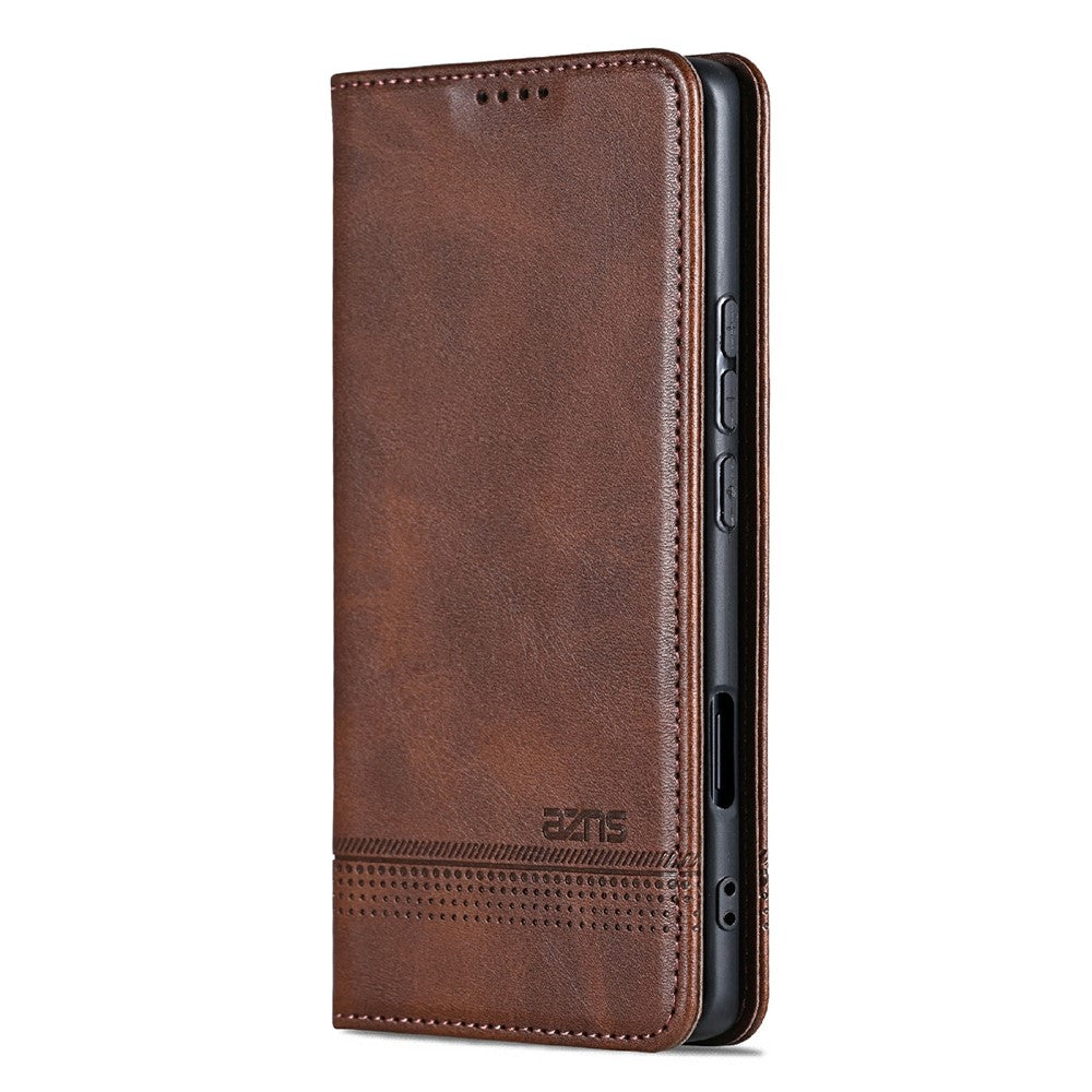 AZNS For Oppo Find X9 Ultra 5G Case Cowhide Texture PU Leather Wallet Phone Cover
