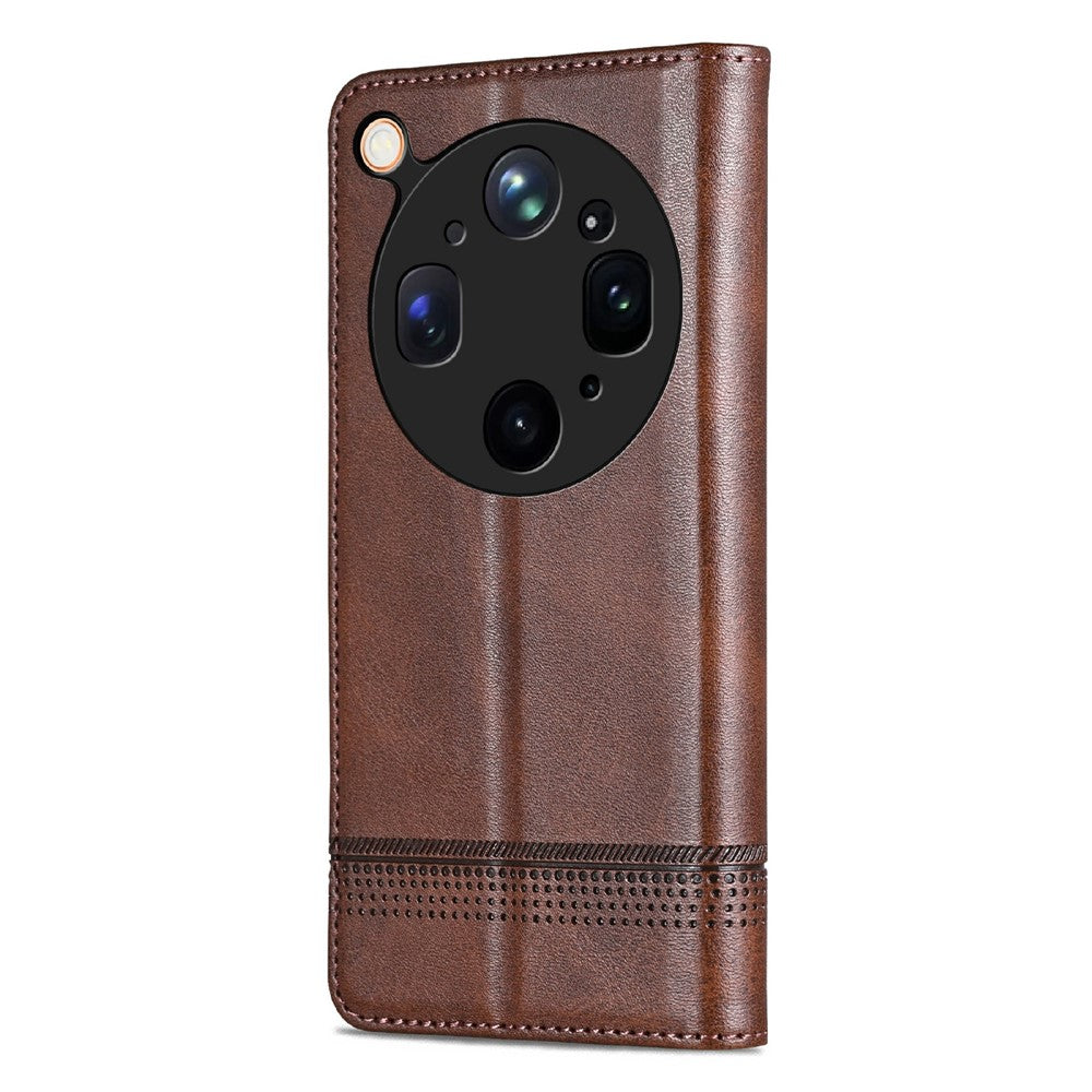 AZNS For Oppo Find X9 Ultra 5G Case Cowhide Texture PU Leather Wallet Phone Cover