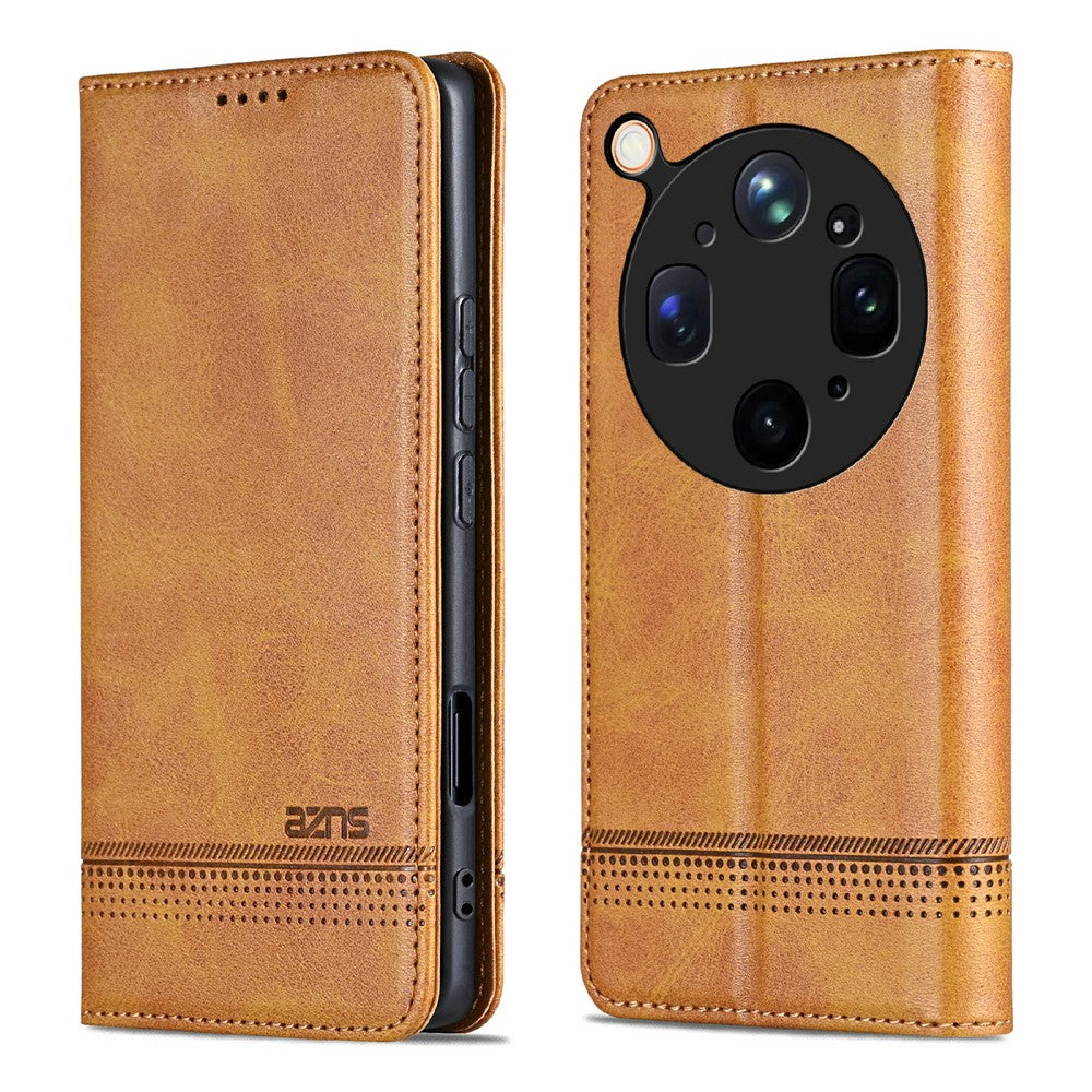 AZNS For Oppo Find X9 Ultra 5G Case Cowhide Texture PU Leather Wallet Phone Cover