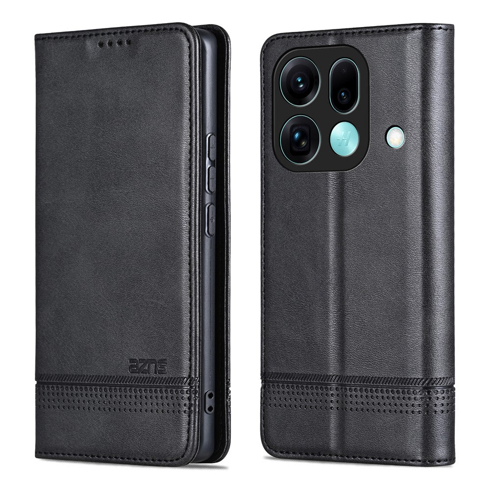 AZNS For Oppo Find X9s Pro 5G Case Cowhide Texture PU Leather Wallet Phone Cover