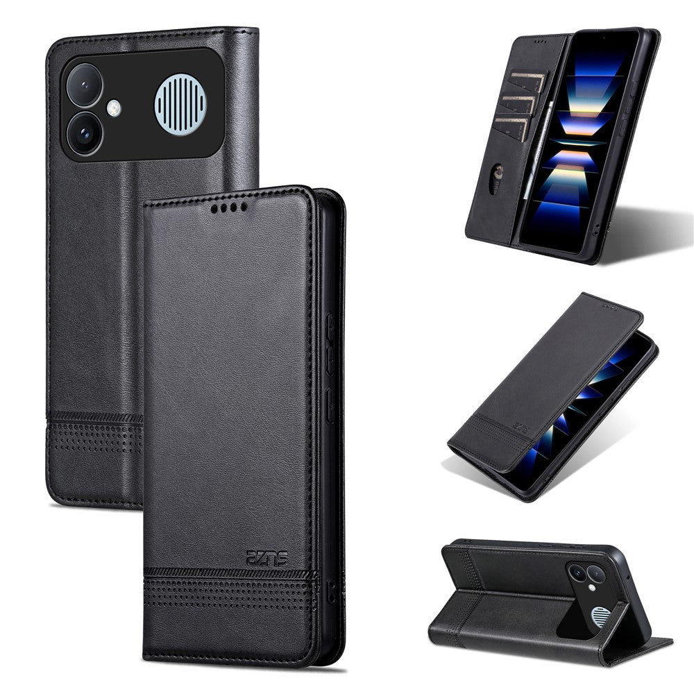 AZNS For Xiaomi Redmi K90 Max 5G Case Cowhide Texture PU Leather Wallet Phone Cover