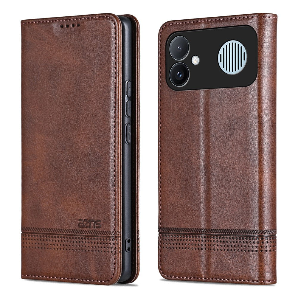 AZNS For Xiaomi Redmi K90 Max 5G Case Cowhide Texture PU Leather Wallet Phone Cover