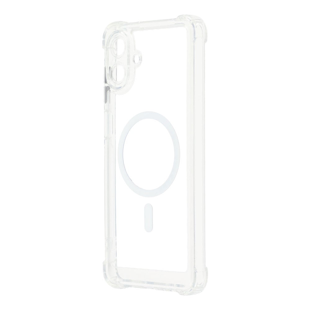 Magnetiskt fodral för Samsung Galaxy A08 5G / A08 4G / A07 5G / A07 4G elektropläterade knappar PC TPU stötsäkert genomskinligt skal
