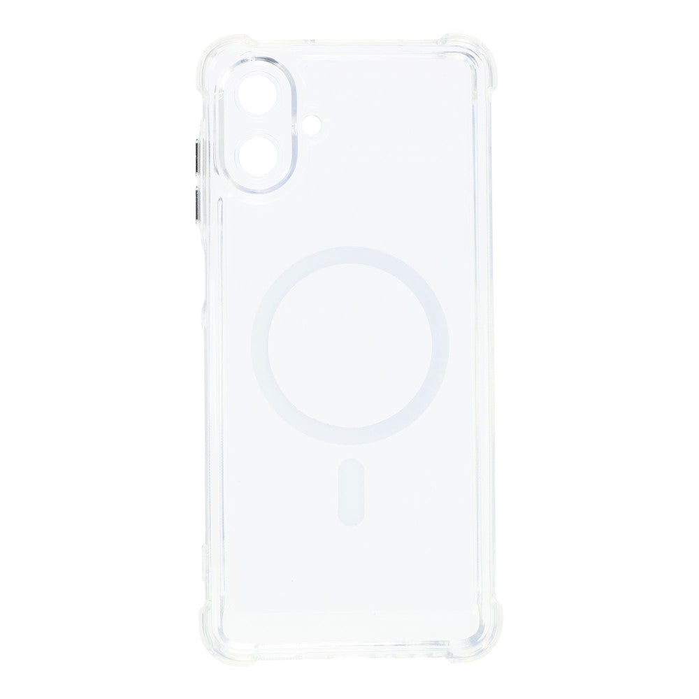 Magnetiskt fodral för Samsung Galaxy A08 5G / A08 4G / A07 5G / A07 4G elektropläterade knappar PC TPU stötsäkert genomskinligt skal
