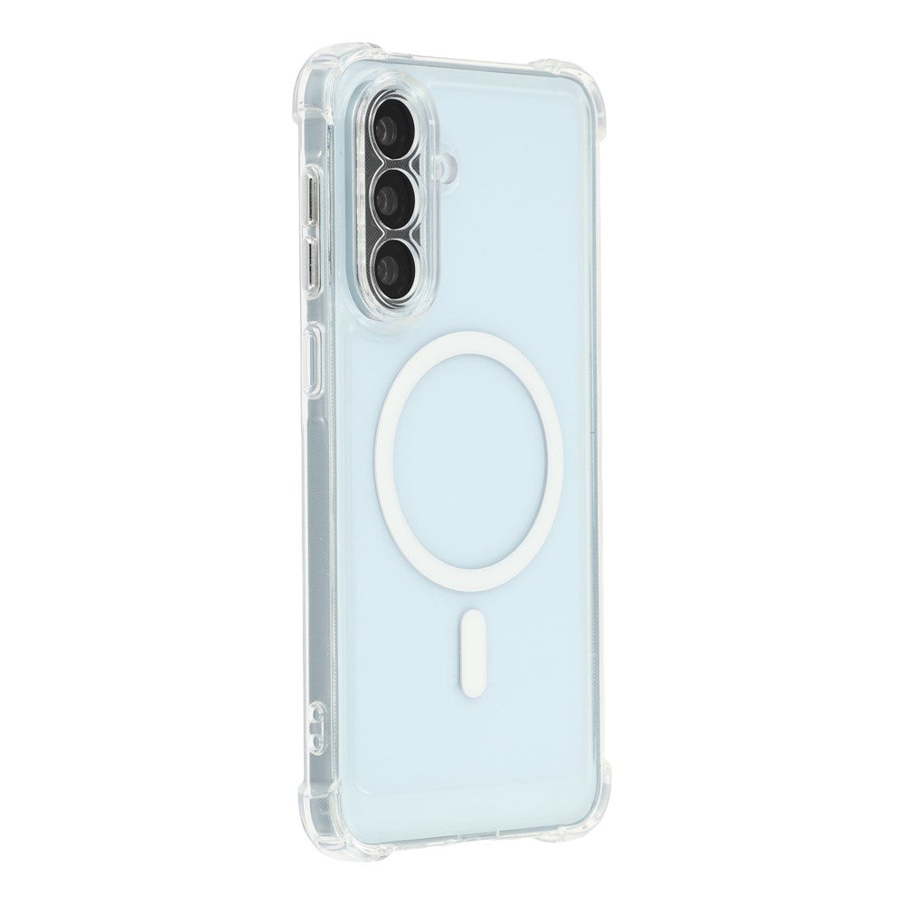 Magnetic Case For Samsung Galaxy A18 5G / A18 4G / A17 5G / A17 4G Electroplated Buttons PC TPU Shockproof Clear Cover