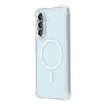 Magnetic Case For Samsung Galaxy A18 5G / A18 4G / A17 5G / A17 4G Electroplated Buttons PC TPU Shockproof Clear Cover
