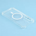 Magnetic Case For Samsung Galaxy A18 5G / A18 4G / A17 5G / A17 4G Electroplated Buttons PC TPU Shockproof Clear Cover