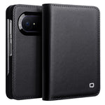 QIALINO För Huawei Pura X Max Plånboksfodral i äkta nötskinn med fällbart lock till mobilen