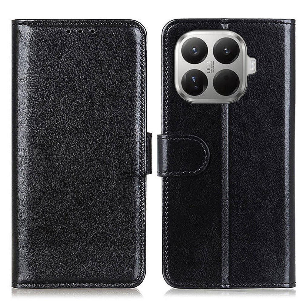 For Xiaomi 17T Case Crazy Horse Texture PU Leather Phone Stand Cover