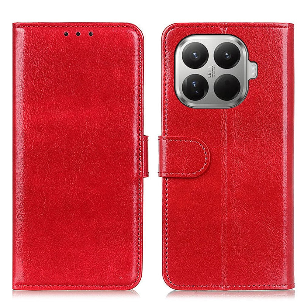 For Xiaomi 17T Case Crazy Horse Texture PU Leather Phone Stand Cover