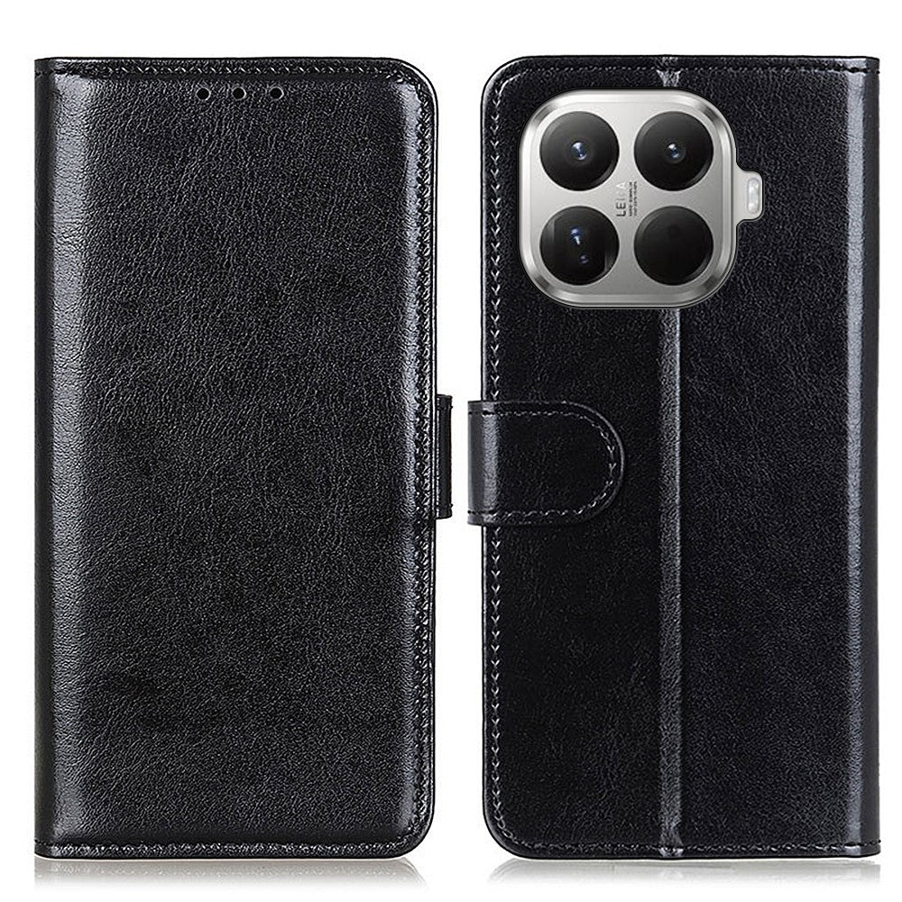 For Xiaomi 17T Pro Case Crazy Horse Texture PU Leather Phone Stand Cover