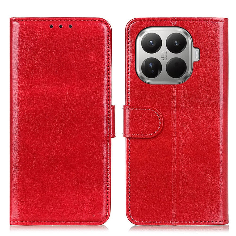 For Xiaomi 17T Pro Case Crazy Horse Texture PU Leather Phone Stand Cover