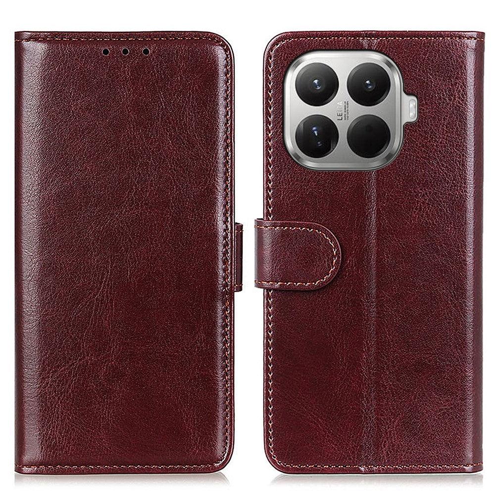 Xiaomi 17T Pro-skal Crazy Horse Texture PU-lädermobilstativ