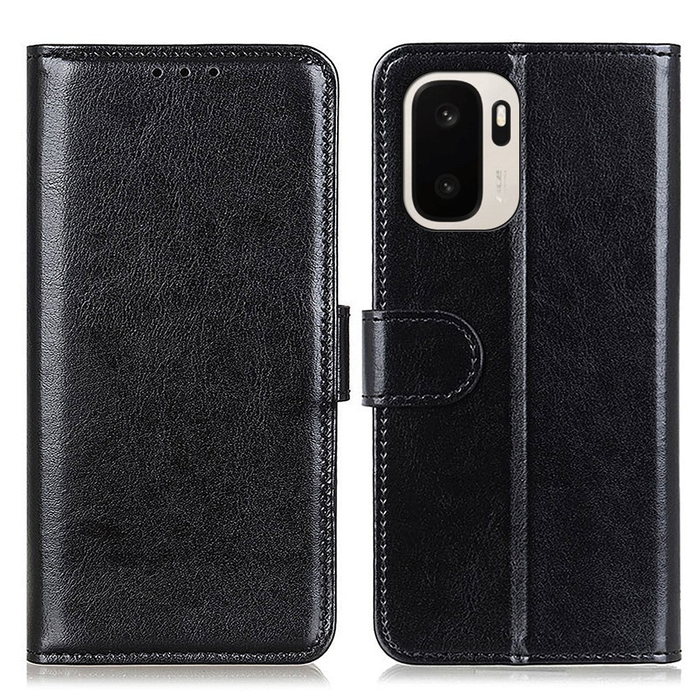 For OnePlus Ace 6 Ultra 5G Case Crazy Horse Texture PU Leather Phone Stand Cover