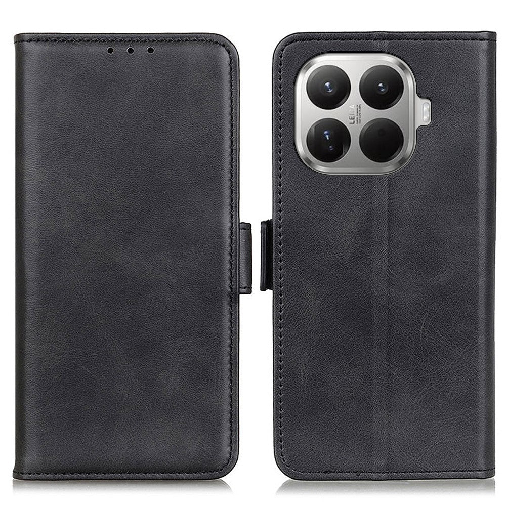 Xiaomi 17T-skal i läder med stativ, kohudstruktur