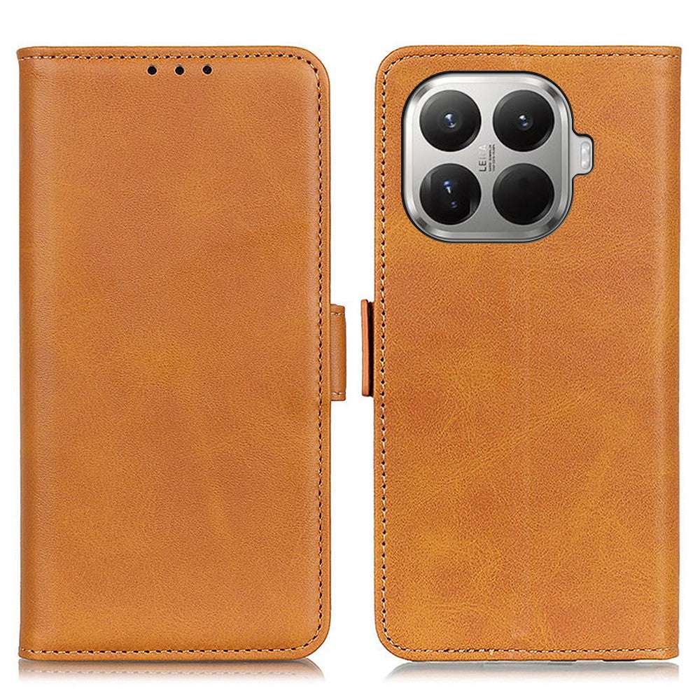 Xiaomi 17T-skal i läder med stativ, kohudstruktur