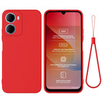 Xiaomi Redmi R70 5G / Xiaomi Redmi R70m 5G / Xiaomi Redmi 15a 5G flytande silikonskal mobilbaksida med handrem