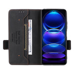 Hardware Decor Phone Case for Xiaomi Redmi Note 12 5G (Global) / (India) / (China) / Poco X5 5G , Dual Magnetic Clasp PU Leather Anti-drop Wallet Stand Phone Cover