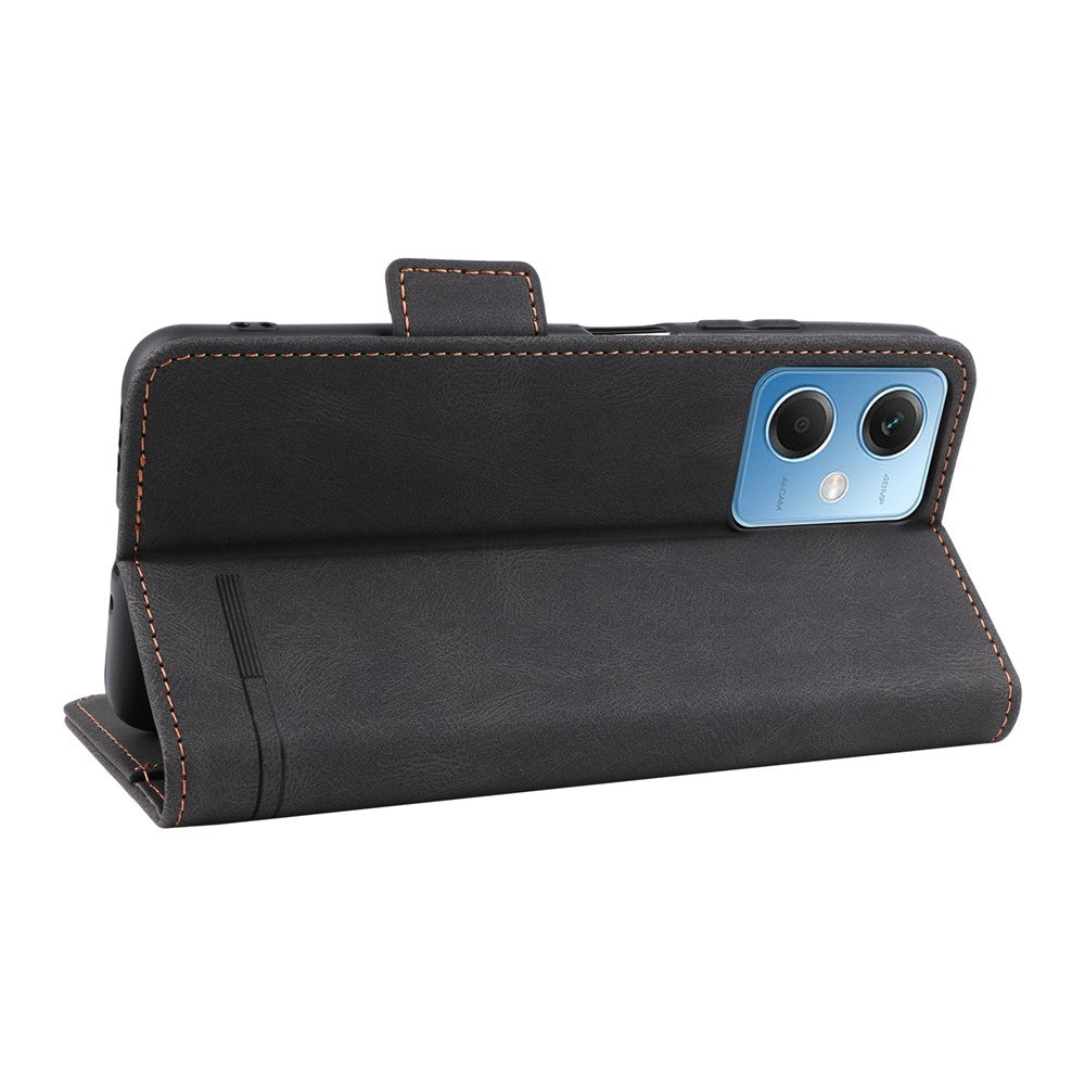 Hardware Decor Phone Case for Xiaomi Redmi Note 12 5G (Global) / (India) / (China) / Poco X5 5G , Dual Magnetic Clasp PU Leather Anti-drop Wallet Stand Phone Cover
