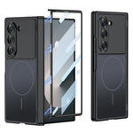 GKK For Samsung Galaxy Z Fold6 5G Magnetic Case Matte PC Phone Cover with Clear Screen Protector