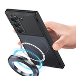 GKK For Samsung Galaxy Z Fold6 5G Magnetic Case Matte PC Phone Cover with Clear Screen Protector