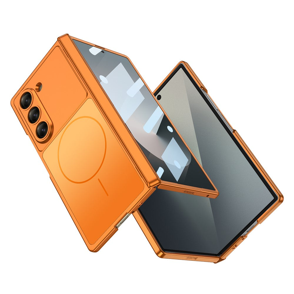 GKK For Samsung Galaxy Z Fold6 5G Magnetic Case Matte PC Phone Cover with Clear Screen Protector