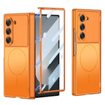GKK For Samsung Galaxy Z Fold6 5G Magnetic Case Matte PC Phone Cover with Clear Screen Protector
