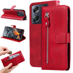 Til Motorola Moto X70 Air Pro 5G / Motorola Signature 5G PU Læderetuier med lynlåslomme Pung Telefoncover Stand