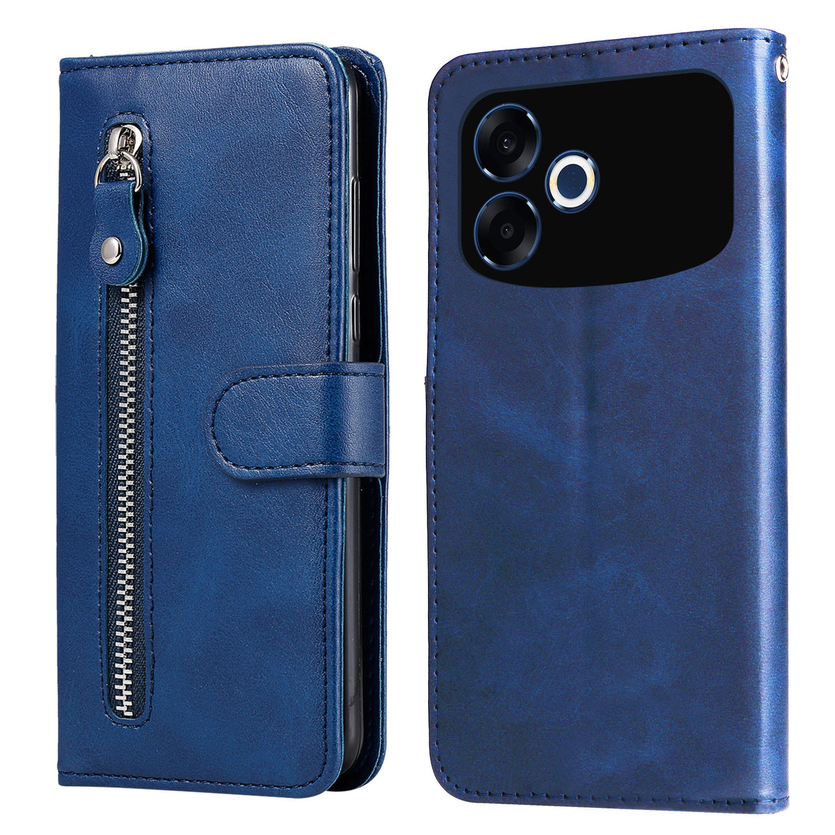 Til Oppo F33 Pro 5G / Oppo A6s Pro 5G PU-læderetuier med lynlåslomme, pung, telefoncover og stander