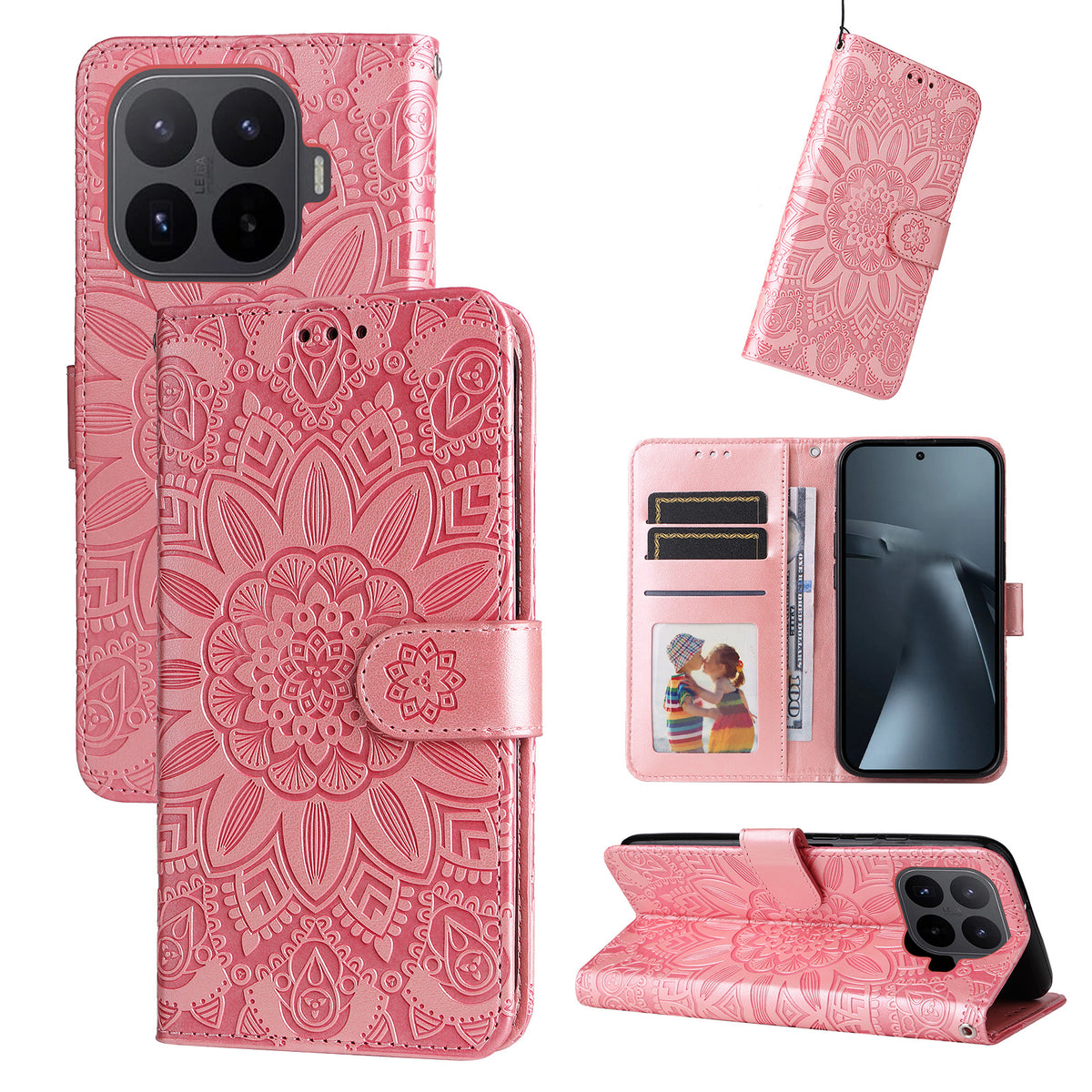 For Xiaomi 17T Case Sunflower Imprint Leather Wallet Phone Cover