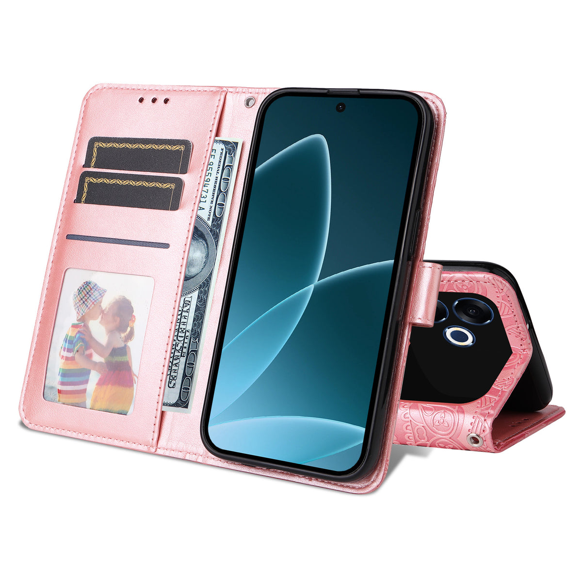 For Oppo F33 Pro 5G / Oppo A6s Pro 5G Case Sunflower Imprint Leather Wallet Phone Cover