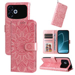For Oppo F33 Pro 5G / Oppo A6s Pro 5G Case Sunflower Imprint Leather Wallet Phone Cover