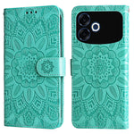 For Oppo F33 Pro 5G / Oppo A6s Pro 5G Case Sunflower Imprint Leather Wallet Phone Cover