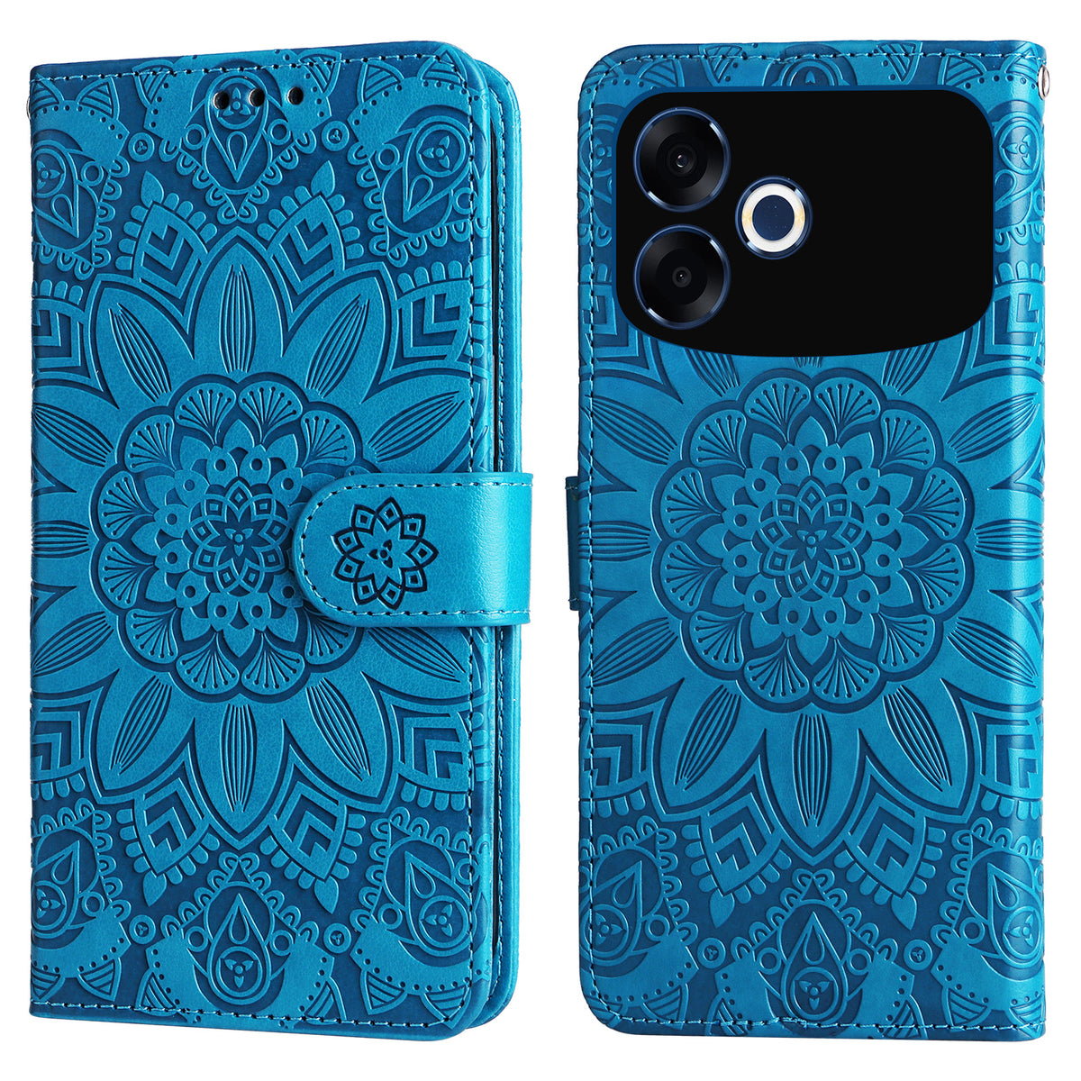 For Oppo F33 Pro 5G / Oppo A6s Pro 5G Case Sunflower Imprint Leather Wallet Phone Cover