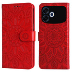 For Oppo F33 Pro 5G / Oppo A6s Pro 5G Case Sunflower Imprint Leather Wallet Phone Cover